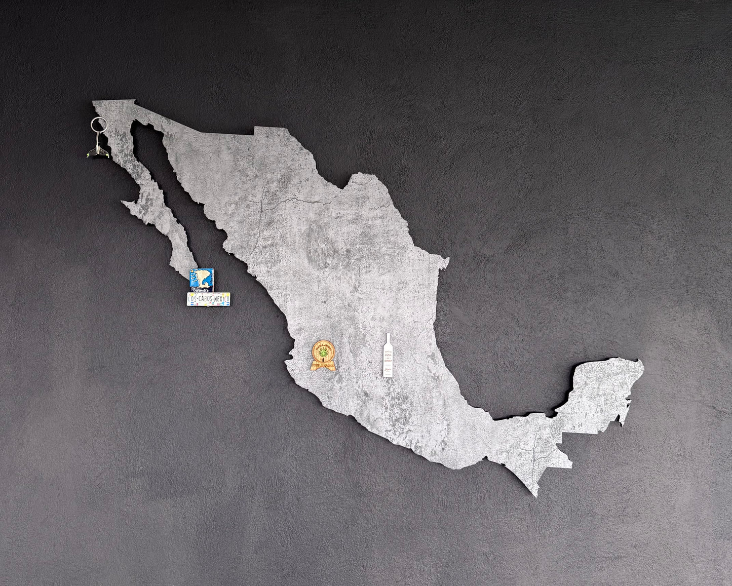 Mapa de México en acabado concreto
