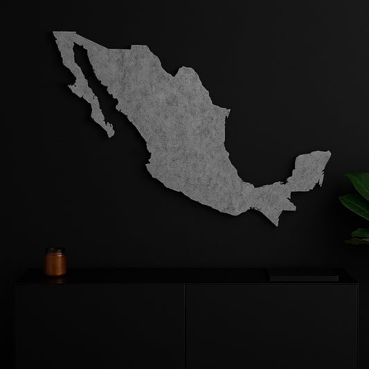 Mapa de México en acabado concreto