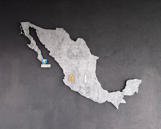 Mapa de México en acabado concreto